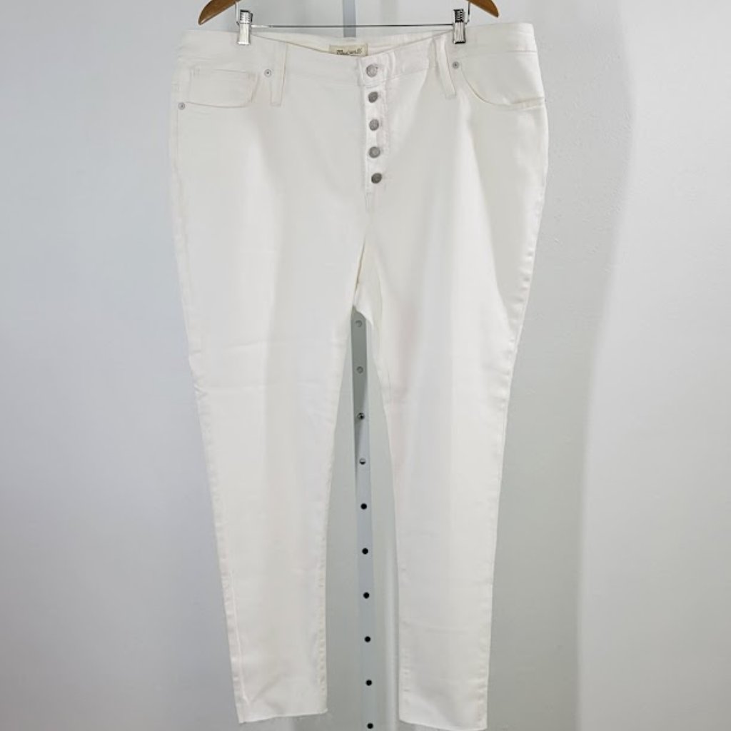 Madewell Mid-Rise Skinny Jeans White Sz 36 New